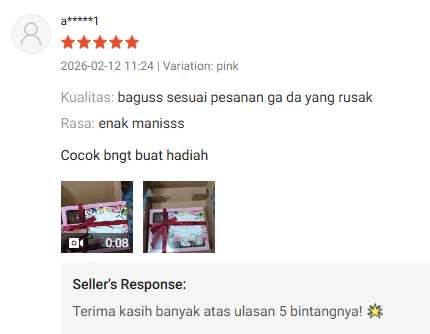 Screenshot ulasan Shopee