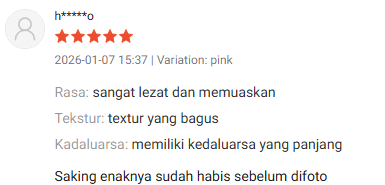 Screenshot ulasan Shopee